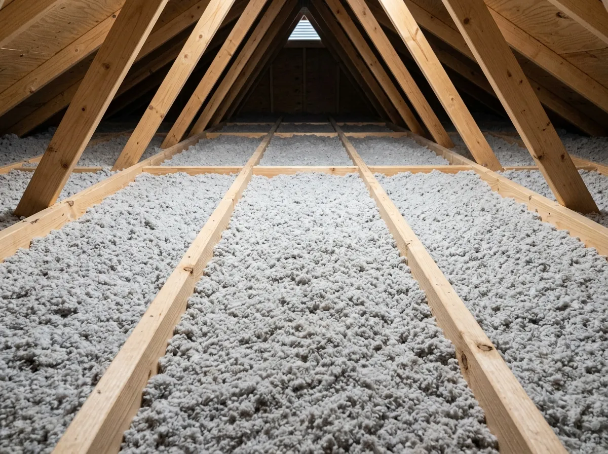 Professional attic insulation work completed by Pro Specialty Services, a licensed Lake County contractor