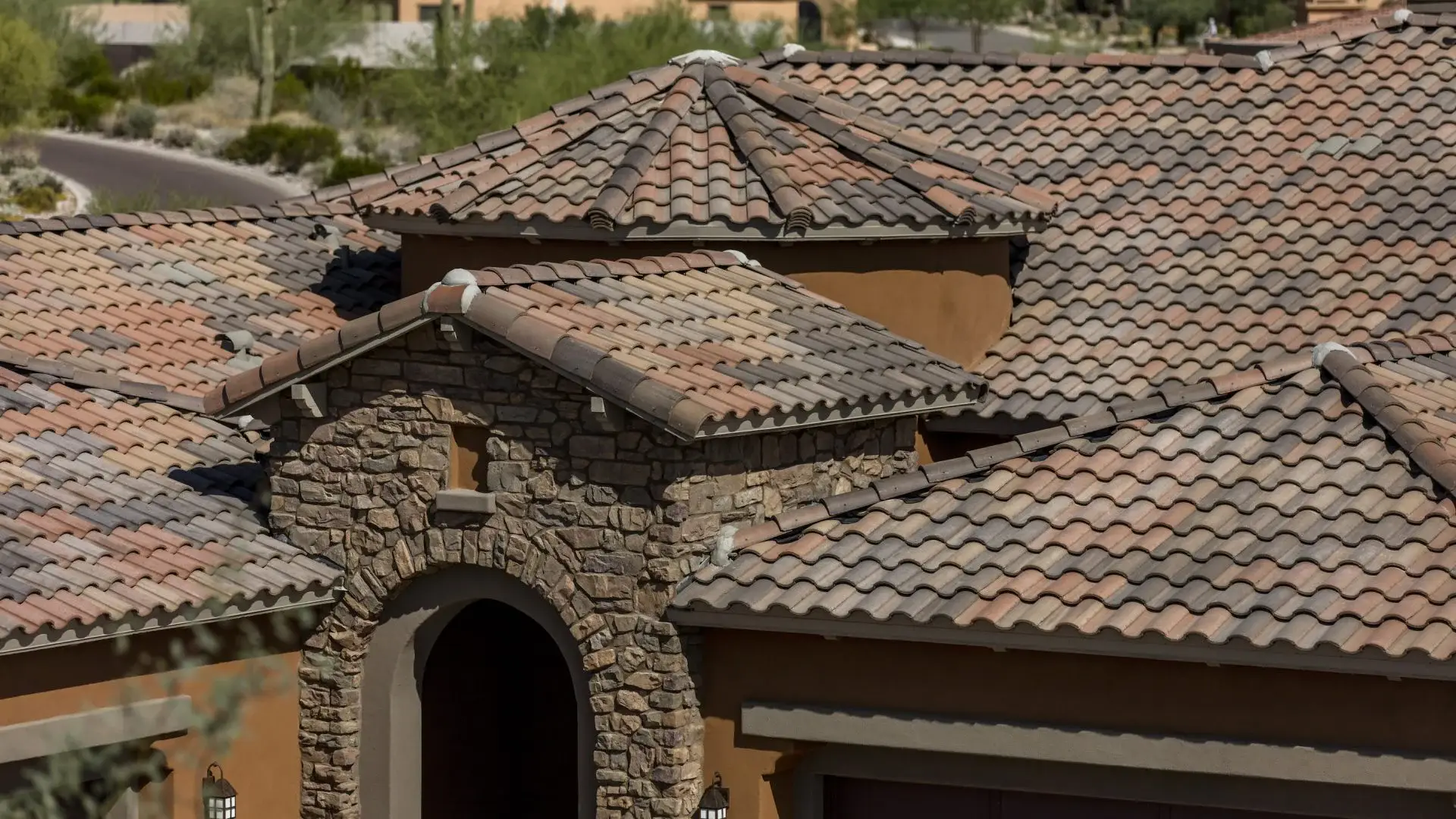 Professional concrete s tile work completed by licensed roofing contractors