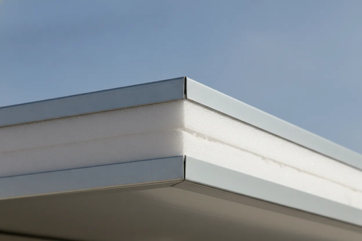 Insulated Roof Panels — representative example of the materials and finish used