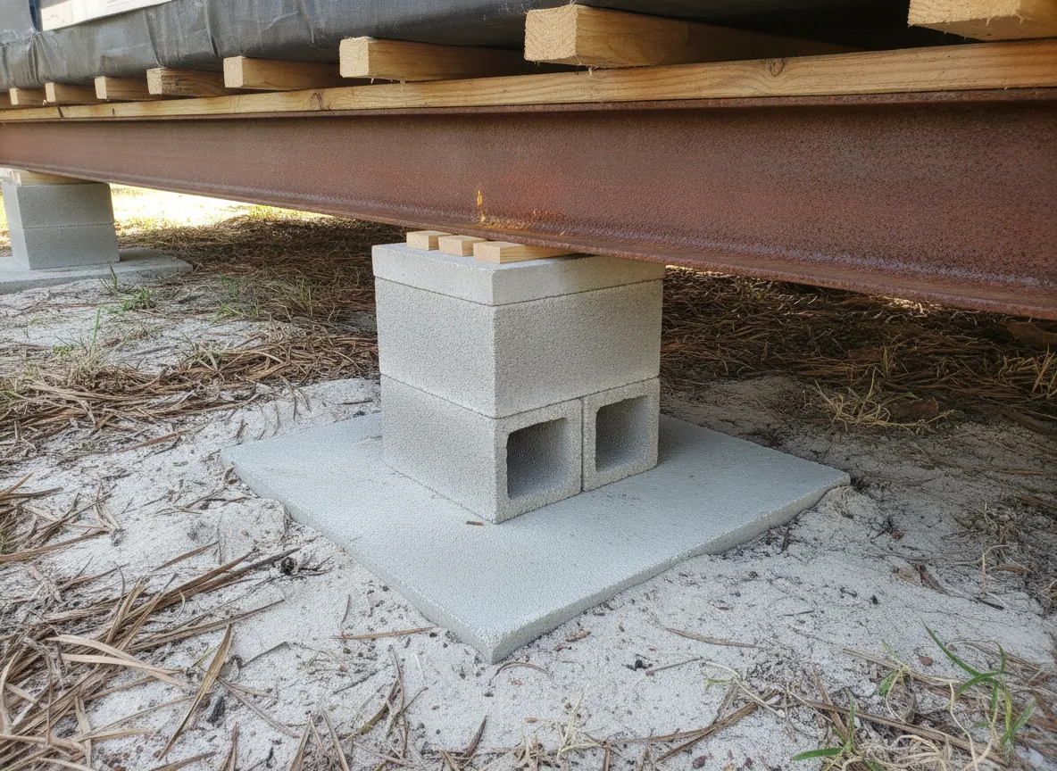 Mobile Home Leveling detail showing the standard of finish Pro Specialty Services works to as a licensed Central Florida contractor