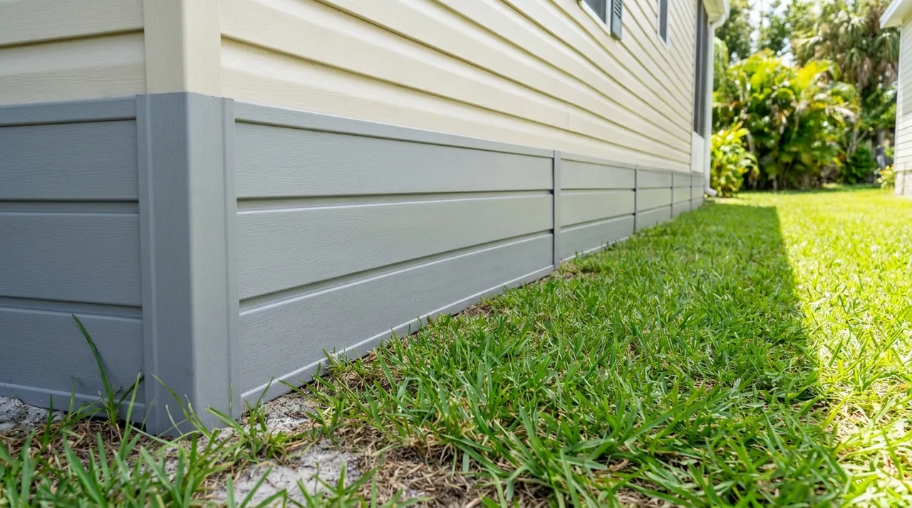 Mobile Home Skirting of the kind Pro Specialty Services installs in Central Florida