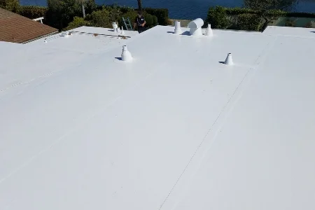 Professional tpo flat roofing work completed by licensed roofing contractors